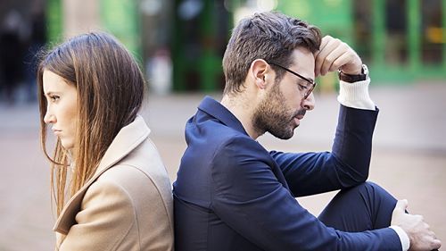 pareja durante un contacto cero